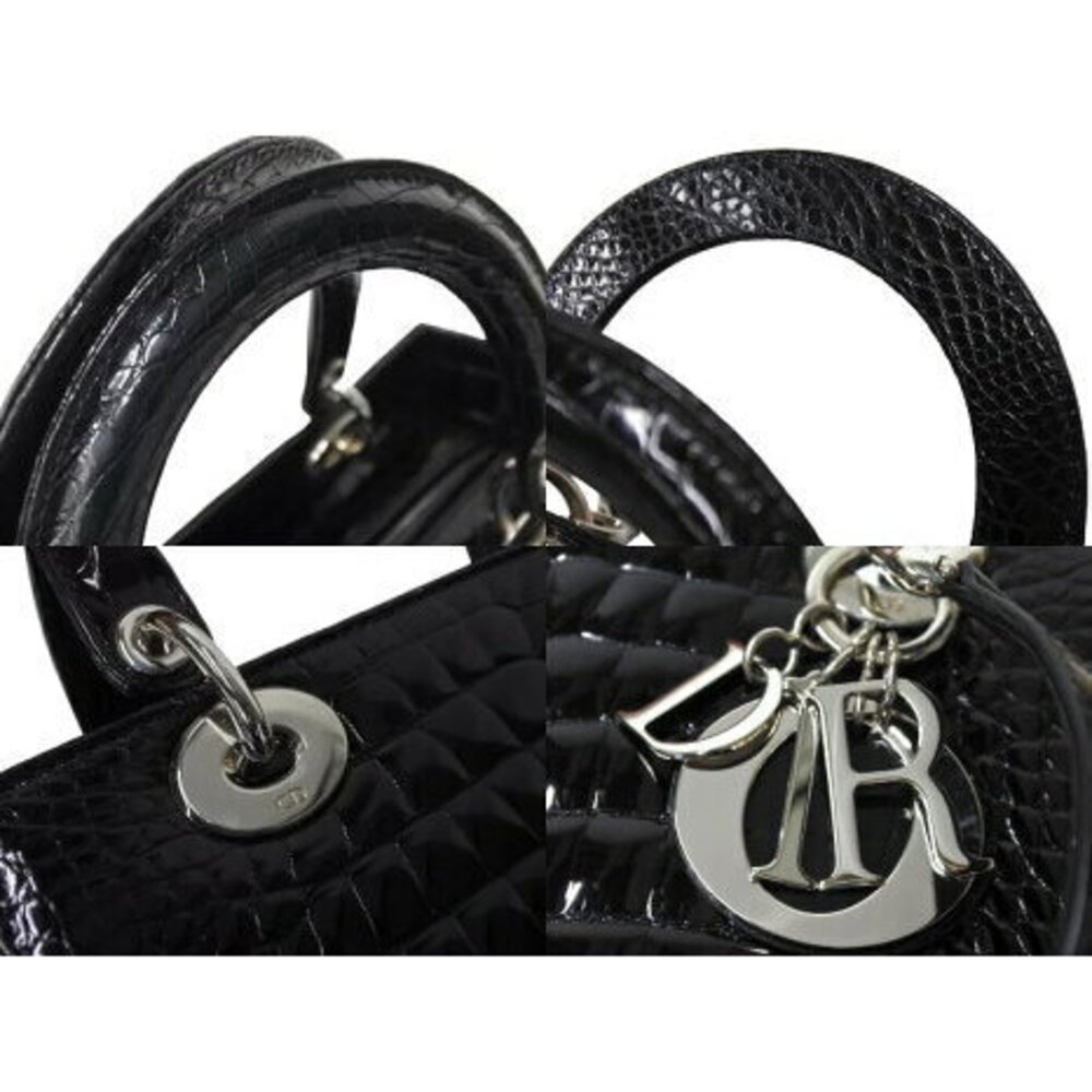 Dior handbag Christian leather Lady crocodile - Picture 5 of 8